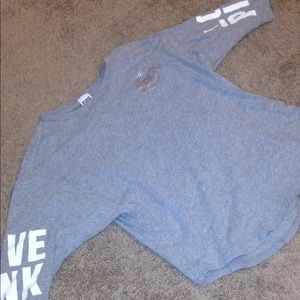 PINK grey long sleeve shirt